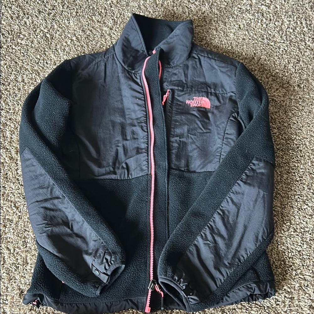 The North Face Black Jacket with Pink Zipper